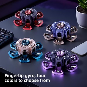 Hand Gearwheel <b>PLA</b> 360. Roatating4pcs Petal Shape Fingertip Gyro Mechanical Top - Product Image 3