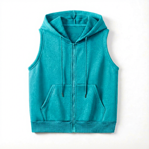 Chalecos con Capucha sin Mangas de Algodón Pesado para Mujer, Estilo Urbano Personalizado, Ajuste Regular, Ideales para Correr y Entrenar, Precio al por Mayor - Product Image 1
