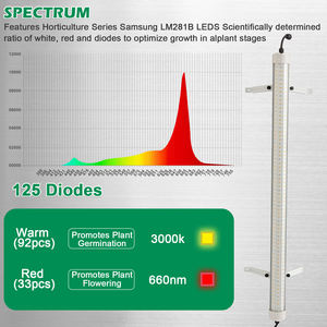 Lampe de culture LED 120W 4FT PPE 2.9μmol/J pour horticulture, légumes, feuilles vertes et herbes aromatiques - Product Image 3