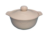 En gros, récipients de stockage alimentaire blancs pour cuisine, organisateurs de cuisine, ensemble de cuisine pour réceptions, pot à soupe en céramique ronde en porcelaine