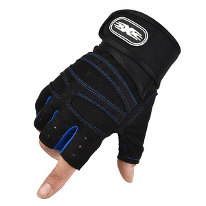 2026 Custom Logo Sports Workout Wrist Wrap Gel Pad Half Finger Fitness Outdoor Support Weightlifting Gym <b>Gloves</b> for Men - Product Image 6