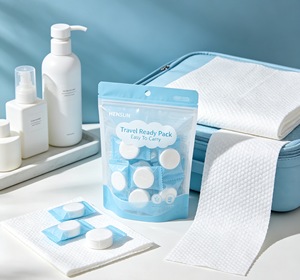 Serviette compressée en viscose 100 % personnalisée hen'sun, séchage rapide, tissée, pour le visage, idéale pour les voyages, lingettes jetables anti-microbien - Product Image 6