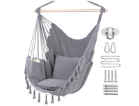Gymbopro Outdoor Cotton Patio Suspendu Corde Swing Hamac Chaise avec Poche et Pompon