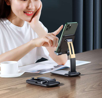 Support de téléphone pliable pour téléphone portable, support universel réglable à gravité en métal pour table de bureau, support de téléphone portable pour smartphone