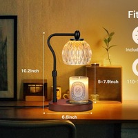 Lampes de table nordiques en verre à intensité variable, sans fumée, parfumées et romantiques pour la chambre à coucher, le café, lampe chauffe-bougie