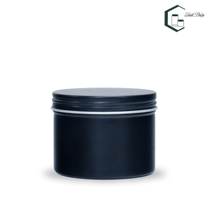 Bocal cosmétique en aluminium en fer blanc Forme ronde Bouchon à vis Argent et noir Vente en gros Sérigraphie au Vietnam - Product Image 5