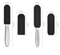 Râpe à pieds en acier inoxydable personnalisable pour salon Papier de verre remplaçable double face petit lot avec logo et options de grains