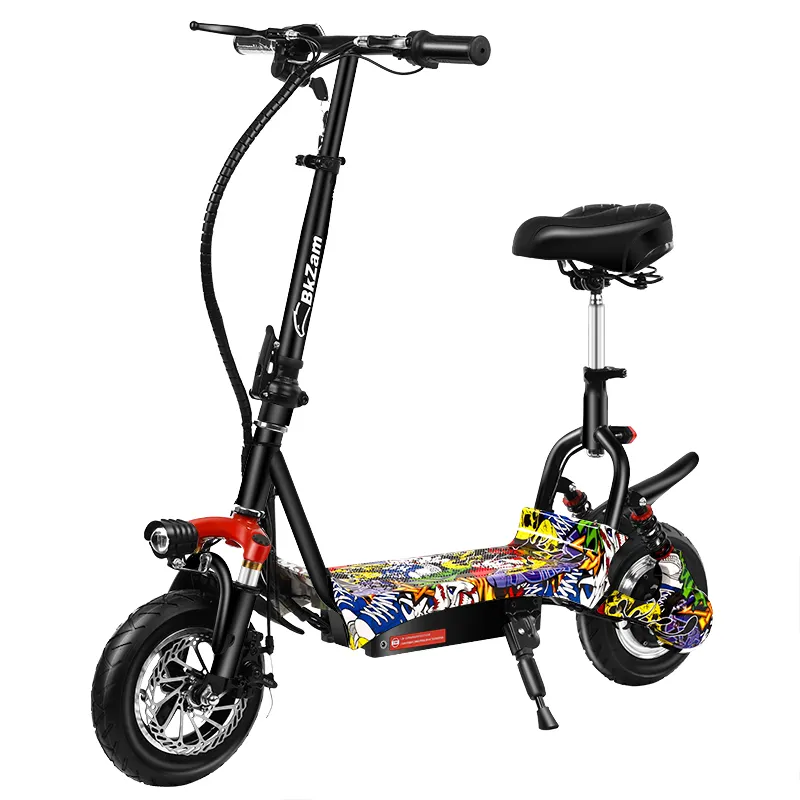 Fast delivery of adult folding electric scooter two wheel 500W electrical motor scooter ease folding with big seat