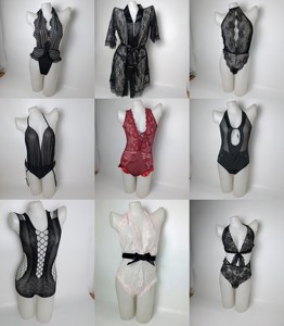 2022 moda all'ingrosso trasparente belle camicie da notte sesso più stile maglia donne Sexy veste Lingerie pigiama natalizio - Product Image 2