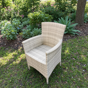 Sedia da giardino in vimini in vimini intrecciata a mano con ristorante esterno con Patio di lusso tradizionale - Product Image 1