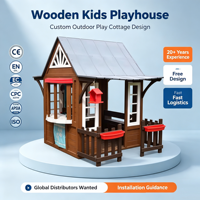 Maßgefertigtes Stabiles Holz-Spielhaus für Kinder, Innen- und Außenbereich, Gartenmöbel, Spielplatz