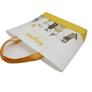 Sacs <span class=keywords><strong>de</strong></span> courses pliables en <span class=keywords><strong>toile</strong></span> non tissée avec impression couleur, sacs cadeaux écologiques à transfert thermique, sacs <span class=keywords><strong>de</strong></span> supermarché - Product Image 4