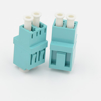 Haina LC-LC Duplex 10 Gigabit OM3 Optical Fiber Coupler Adapter Flange Model KL-1W12-YT for FTTH Jumper Extension Butt Joint