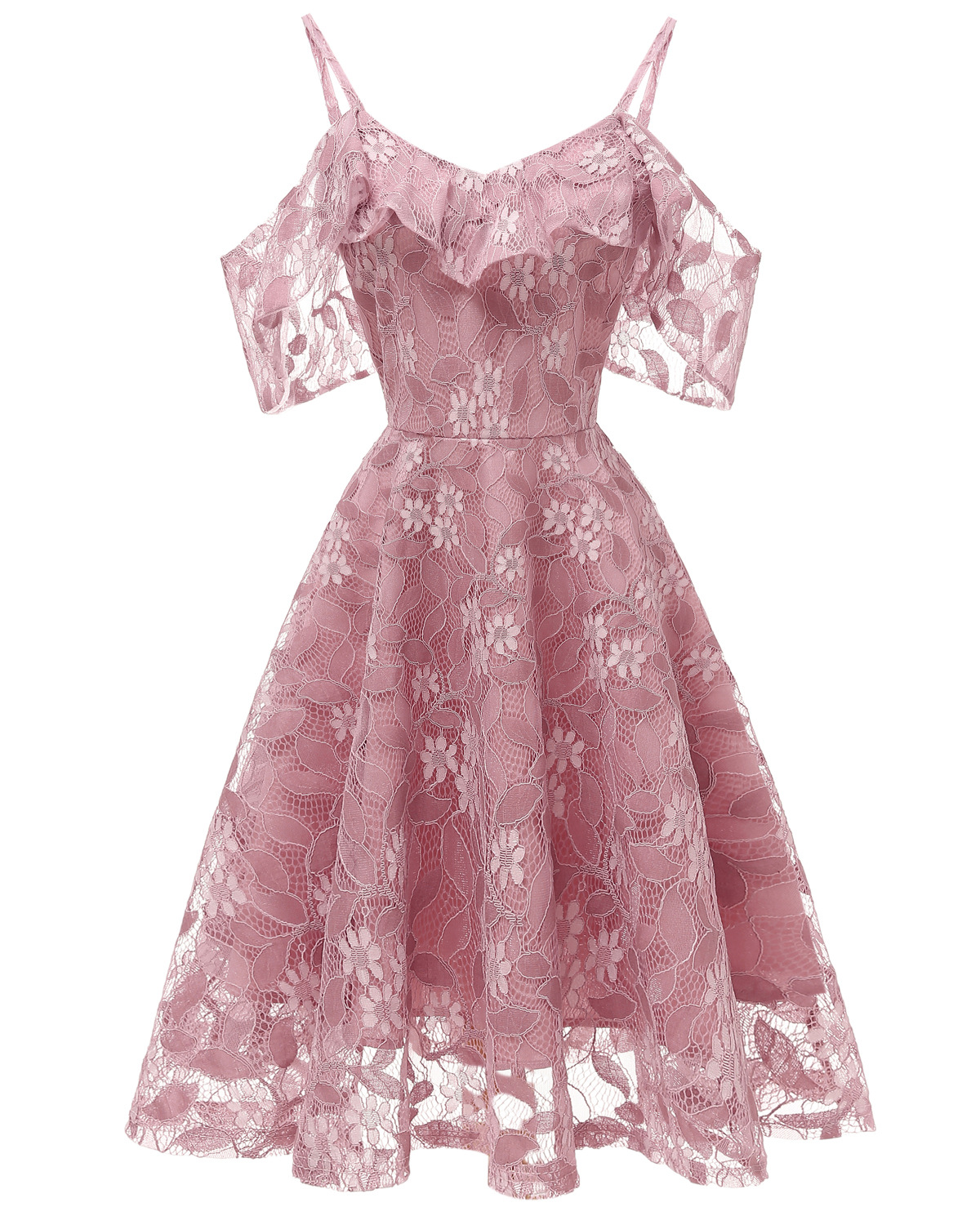 S-XXL Women Elegant Gentle Light Purple Princess Dress Ladies Casual Floral  Lace Spaghetti Strap Cocktail Party Swing Dress| Alibaba.com