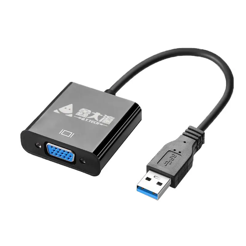 USB để VGA độ nét cao kết nối cáp USB 3.0 để VGA màn hình máy tính màn hình tương tác Bộ chuyển đổi cáp
