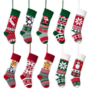 Calcetines Navideños Tejidos Tradicionales al por Mayor, Patrones Personalizados, Santa, Pingüino, Reno, Decoración Navideña Colgante - Product Image 1