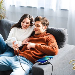 Fábrica Fácil Instalação Embutida Carga Rápida Invisível <span class=keywords><strong>2</strong></span> Usb Saída Carregamento Sem Fio para Escritório Móveis - Product Image 4