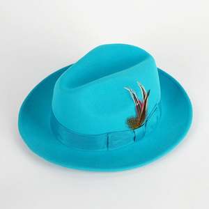 หมวกทรงเฟโดราปีกกว้าง R129 คลาสสิค ทำจากผ้าขนสัตว์ 100% สำหรับผู้ชาย สวมใส่ได้ทุกโอกาส ทั้งงานปาร์ตี้และลำลอง เหมาะกับทุกฤดู สไตล์แจ๊ส - Product Image 1