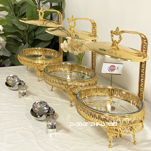 Wholesale Hangable Glass Heater Food <strong>Warmer</strong> <strong>Buffet</strong> Catering Chafing Dishes Warming &amp; Holding Equipment - Product Image 2