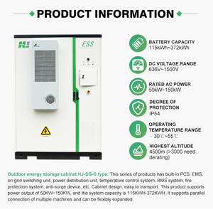 100KWH 150KWH 200KWH LiFePO4 sistema di accumulo di batterie al litio e Cabinet 50KW 100KW pz <span class=keywords><strong>Inverter</strong></span> ibrido tutto in uno - Product Image 4