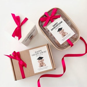 ของตกแต่งเค้กสำเร็จการศึกษา รูปน้ำผึ้งและน้ำตาล 250 กรัม พิมพ์บนกระดาษสีขาว สีทอง สีเงิน สีโรสโกลด์ สีชมพู สีม่วง สำหรับตกแต่งงานปาร์ตี้ - Product Image 4