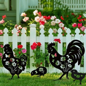 Décorations <span class=keywords><strong>de</strong></span> <span class=keywords><strong>jardin</strong></span> en forme d'animaux en <span class=keywords><strong>fer</strong></span> <span class=keywords><strong>forgé</strong></span> <span class=keywords><strong>de</strong></span> qualité Une famille <span class=keywords><strong>de</strong></span> poulets Ornements <span class=keywords><strong>de</strong></span> <span class=keywords><strong>jardin</strong></span> pour la décoration extérieure - Product Image 3