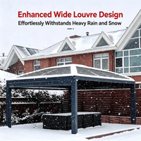 Pergola moderne motorisée réglable en aluminium, gazebo de jardin extérieur de luxe sur mesure, imperméable et thermolaqué
