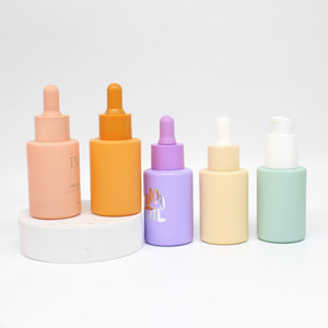 Flacon compte-gouttes en verre dépoli transparent de 30 ml (1 oz) pour cosmétiques, huiles, sérums, huiles essentielles et liquides – Finition mate - Product Image 3
