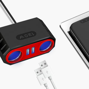 Adaptador de Encendedor de Cigarrillos para Auto, Enchufe con 2 Puertos USB, Cargador de Auto de 12V/24V, Divisor de Enchufe de Carga Rápida - Product Image 4