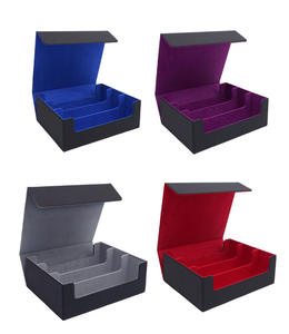 Boîte de rangement pour cartes à jouer, boîte de rangement pour cartes, boîte de rangement en cuir avec fermeture magnétique, boîte de rangement pour cartes TCG pour cartes Magic Commander - Product Image 1