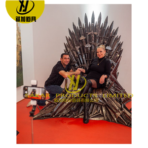 2025 venta al por mayor personalizado Vintage Metal hierro <span class=keywords><strong>trono</strong></span> silla asiento Interior Exterior tienda centro comercial Decoración - Product Image 6