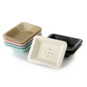 Bathroom Decorative Goodies Vanity Sink <strong>Soap</strong> Holder with Three Drain Holes Cute <strong>Ceramic</strong> Round <strong>Soap</strong> <strong>Dish</strong> - Product Image 2