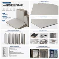 Lámina de Cartón Gris de 787x1092 mm, 1200 g/m², 2000 g/m², Cartón Grueso de Tamaño Estándar para la Producción de Cajas Plegables