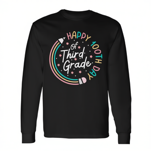 Camiseta de manga larga para celebrar el 100.º día de clase de tercer grado, para profesores, celebración escolar - Product Image 2