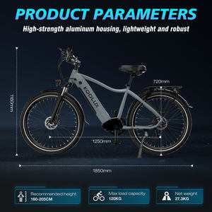 KOOLUX Vélo Électrique Urbain 250W 26 Pouces 7 Vitesses Cadre en Aluminium Batterie Lithium Amovible 15AH 25km/h Longue Portée Stock UE - Product Image 4