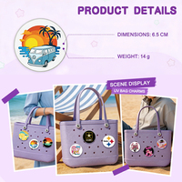 Nouveau design personnalisé « Jésus t'aime » avec impression UV, breloque religieuse grand format imperméable en forme de tournesol pour sacs de plage – Fournitures pour la création de breloques.