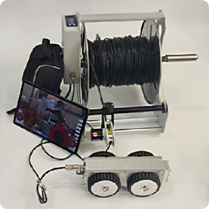 Kundenspezifische <span class=keywords><strong>CCTV</strong></span> 100 mm WIFI Mini-Rohrinspektions-Crawler-Roboter-Kamera, IP68 Wasserdicht, 100-200 Meter Kabel, APP-Software, Längenzählung - Product Image 4