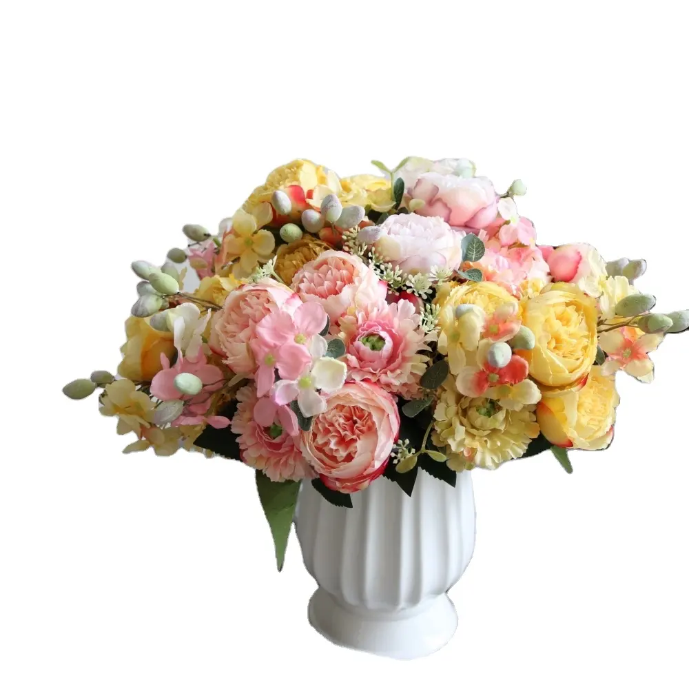 Wedding Artificial Flower Bouquet Peony Home Decoration Artificial Flower VP-DL007