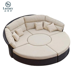Hiện đại ngoài trời Vòng Modular mây sofa Set tùy chỉnh vườn Patio đồ nội thất ngoài trời Lounger sofa cho sân - Product Image 2