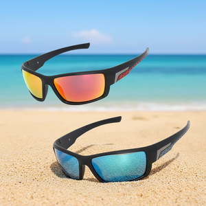 Hochwertige Vollrand-Rechteckige Sportsonnenbrille mit UV400-Gläsern, PC-Komfort, Leichtgewicht, TR90, Polarisiert für Damen und Herren - Product Image 1
