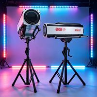 Projecteur LED 600W - Projecteur LED haute puissance à double zoom, équipé d'un flight case. Convient aux scènes de mariage et de concert