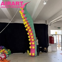 Tentacule de pieuvre géant gonflable personnalisé avec LED en option, accessoire gonflable coloré pour la décoration de fond de scène