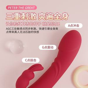 Vibrateur PeterTheGreat 26,2 cm Rouge Étanche Rechargeable Stimulateur Clitoridien Contrôle Manuel par Bouton Jouet Sexuel pour Adultes - Product Image 5