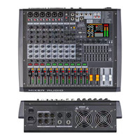 Amplificateur de mixage 10 canaux HLG10P avec double égaliseur 9 bandes et OTG pour événements audio professionnels, scène et studio