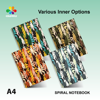 Carnet à spirale en métal noir de haute qualité A4, design personnalisé, pour étudiants, école, bureau, produit en usine