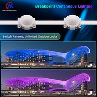 Éclairage décoratif anti-ingénierie extérieur, lumières LED à pixels, décoration de façade de bâtiment de grande hauteur, éclairage décoratif, source de lumière ponctuelle