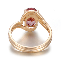 Bagues de mode en or jaune 18K 14K 10K avec diamants de laboratoire DEF VVS, bagues personnalisées, bagues de mariage en or faites à la main pour femmes
