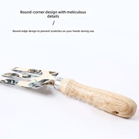 Kit d'outils de jardinage domestique transfrontalier le plus vendu : ensemble deux pièces en acier inoxydable (truelle et fourche à trois dents)