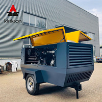 Kompresor Udara Sekrup Diesel Portabel 80kw 375 CFM 8bar Bersertifikasi EU EPA T4F CE dengan Motor Bearing Berpelumas 380V Jack Hammer