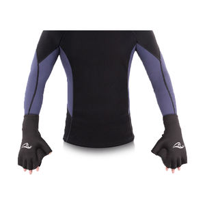Guantes de silicona de protección palmeados para deportes al aire libre de dedos de tela de neopreno negro impermeable al por mayor - Product Image 3